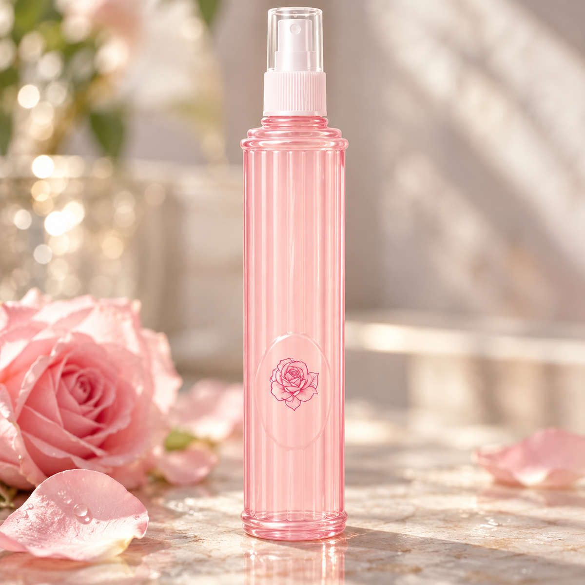 🌸 Frizz-Control | Nourishing Leave-In Hair Spray | Pink Rose Glow