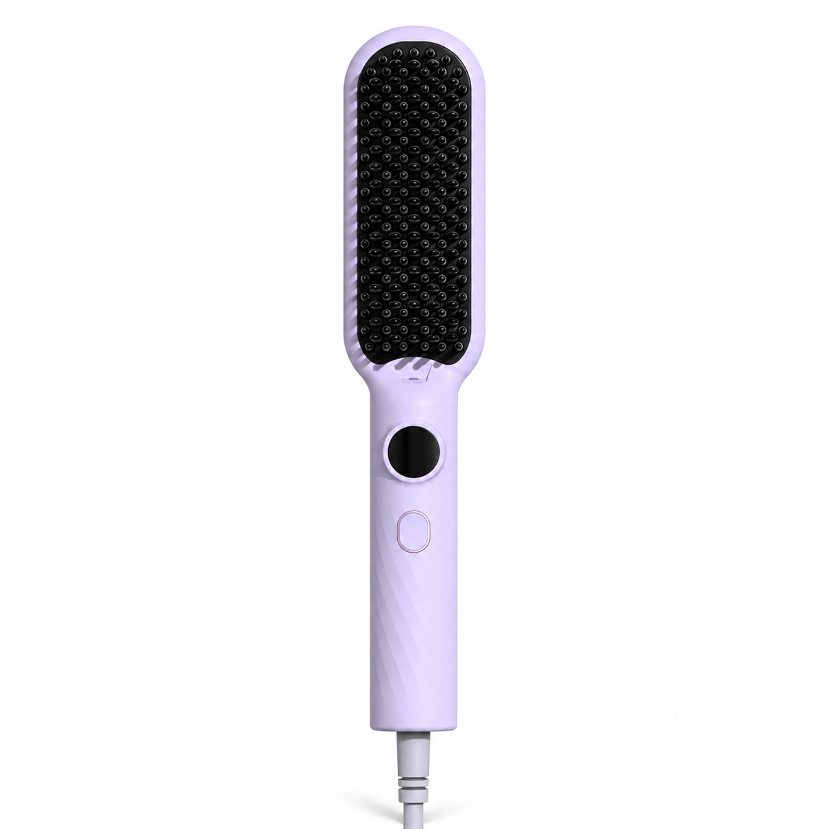 💜 Frizz-Free | Heated Straightening Brush Comb | Lavender Smooth Glow