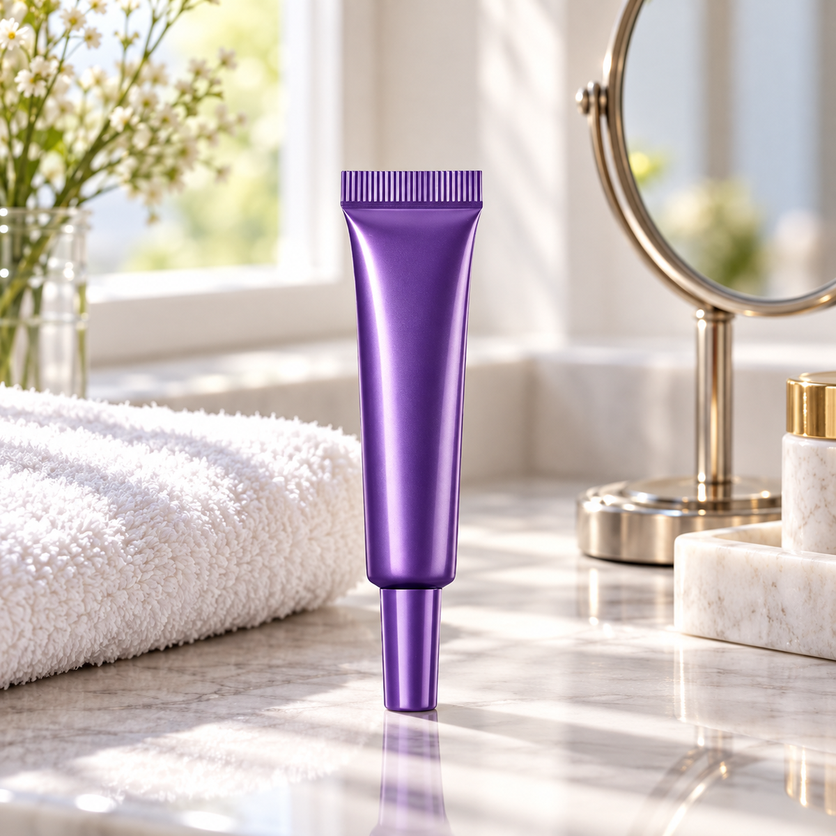 💜 Eye-Brightening | Moisturizing Eye Care Cream | Purple Tube Glow