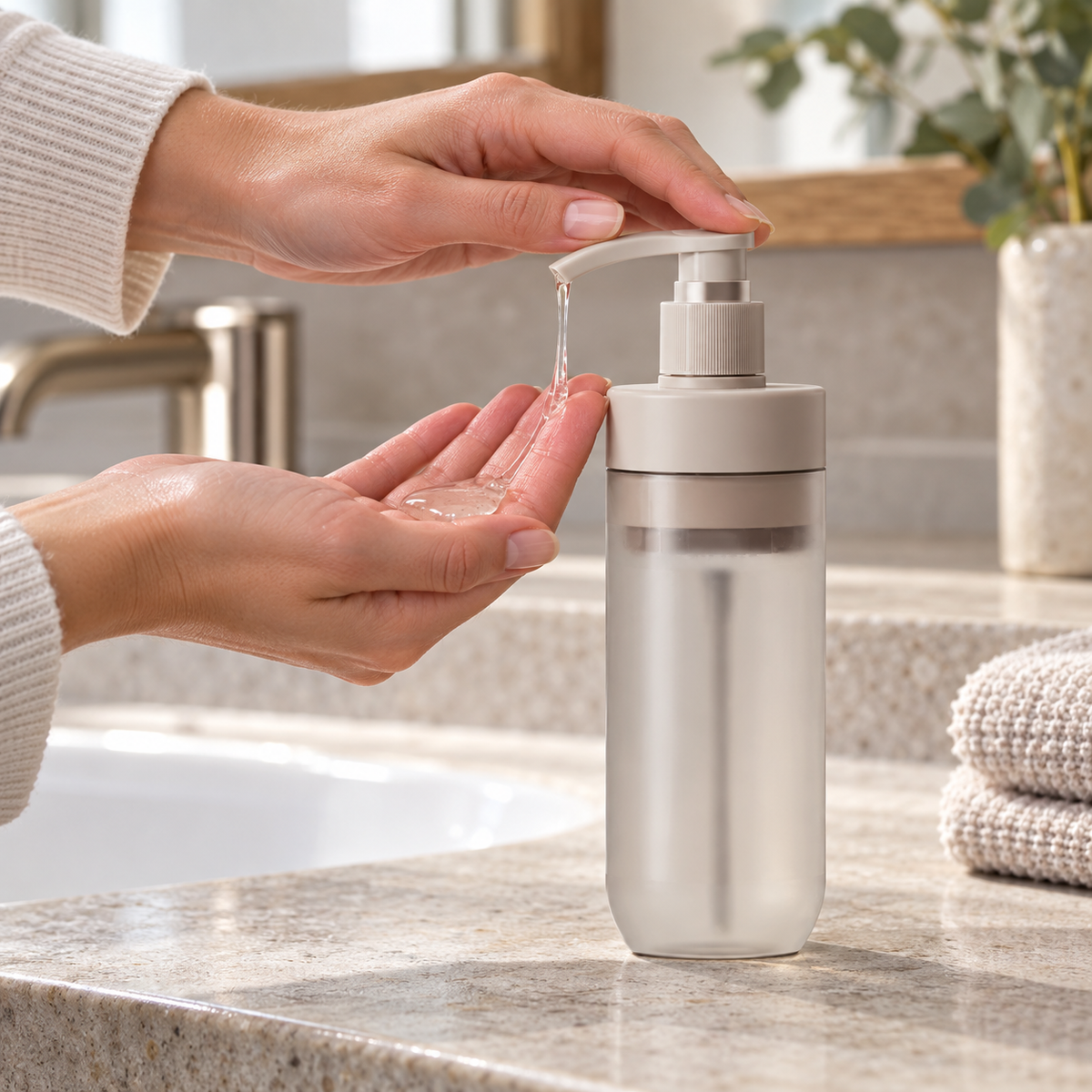 🤍 Scalp-Refreshing | Nourishing Daily Hair Wash | Frosted Bottle Glow