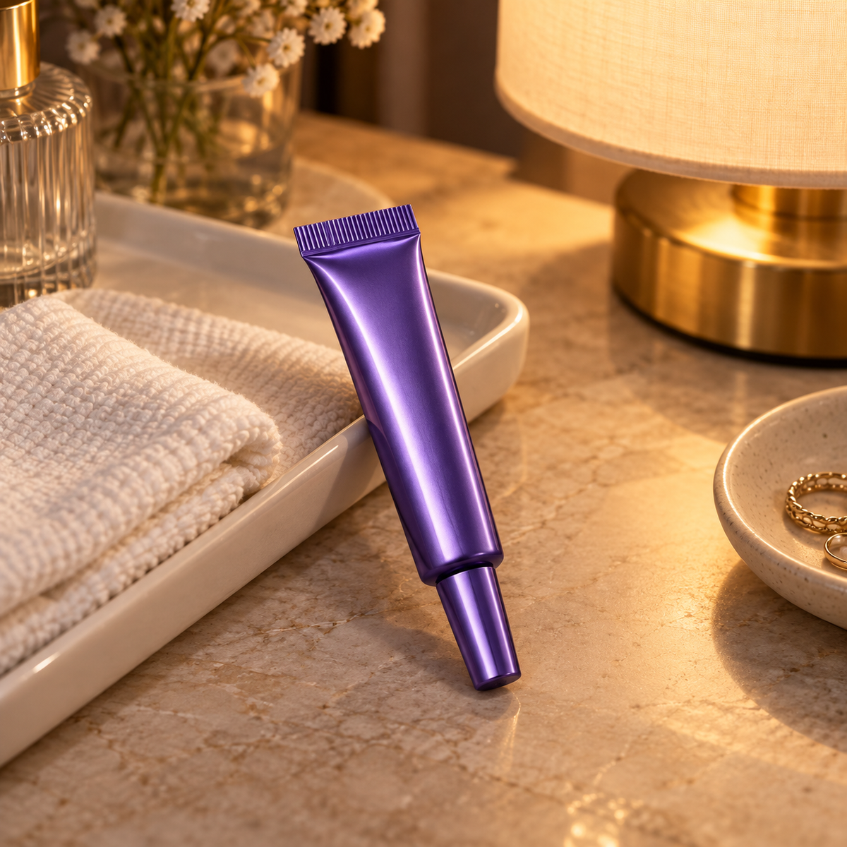 💜 Eye-Brightening | Moisturizing Eye Care Cream | Purple Tube Glow