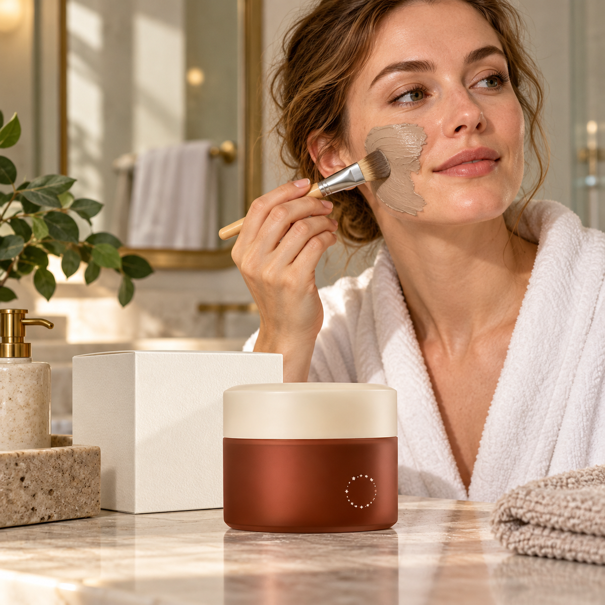 🪴 Pore-Refining | Truffle Clay Face Mask | Creamy Swirl Glow