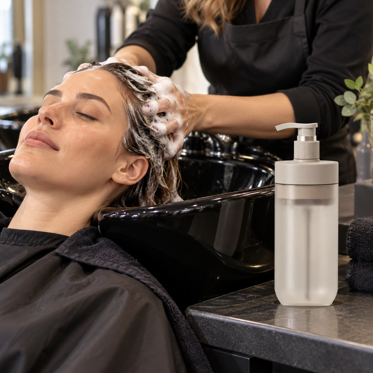 🤍 Scalp-Refreshing | Nourishing Daily Hair Wash | Frosted Bottle Glow