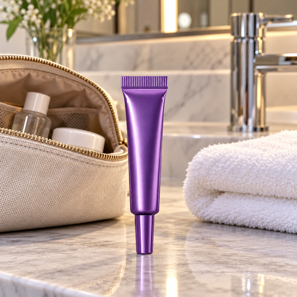 💜 Eye-Brightening | Moisturizing Eye Care Cream | Purple Tube Glow