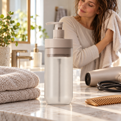 🤍 Scalp-Refreshing | Nourishing Daily Hair Wash | Frosted Bottle Glow
