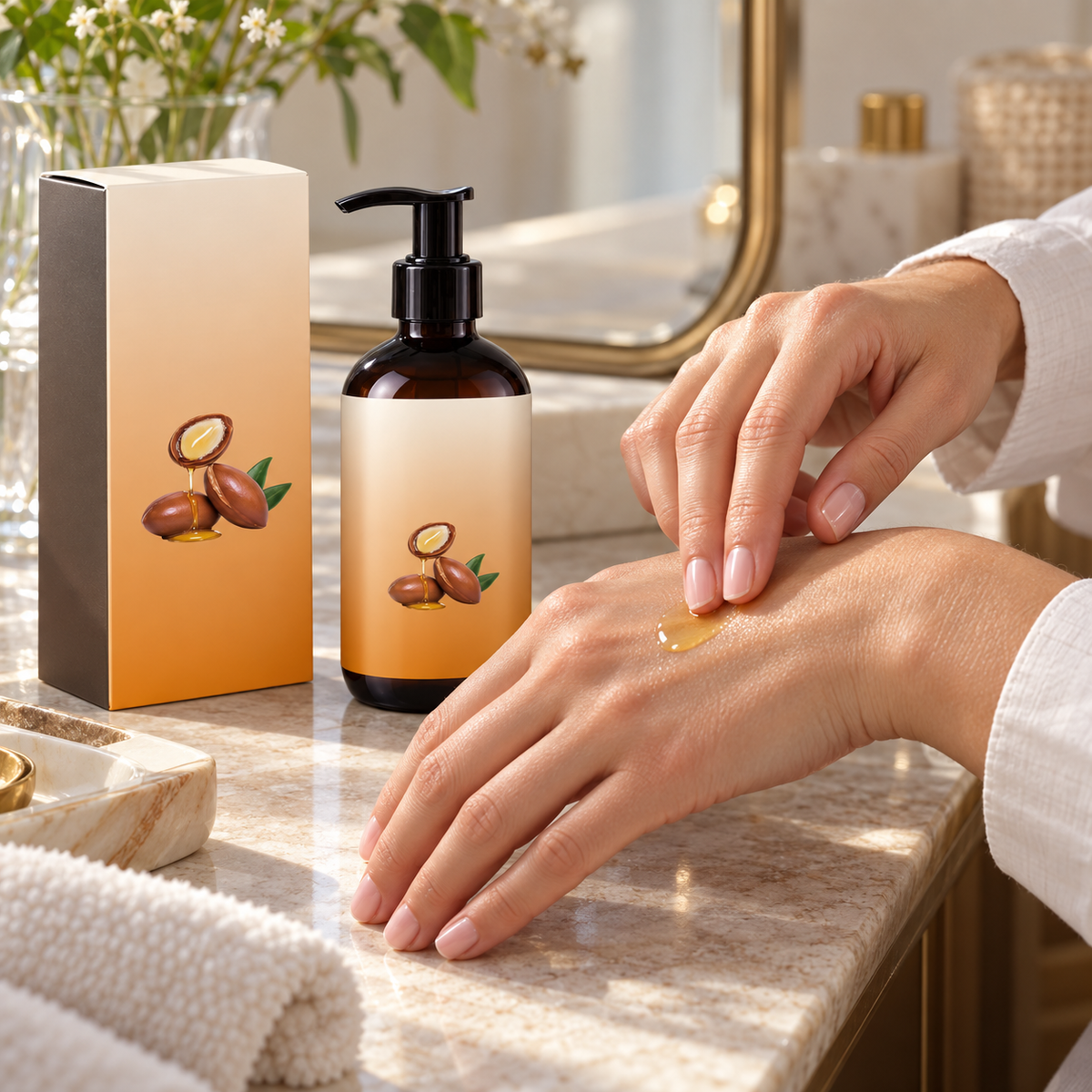 🌟 Multi-Purpose | Argan Oil Hair Skin | Golden Drop Glow