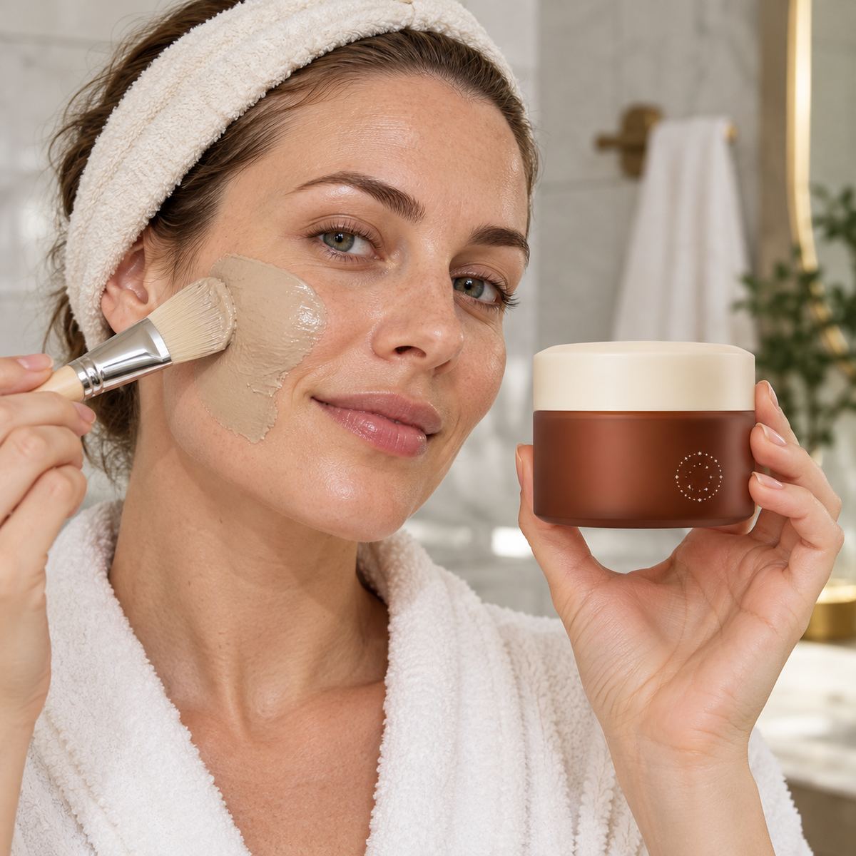 🪴 Pore-Refining | Truffle Clay Face Mask | Creamy Swirl Glow