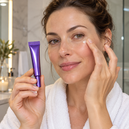 💜 Eye-Brightening | Moisturizing Eye Care Cream | Purple Tube Glow