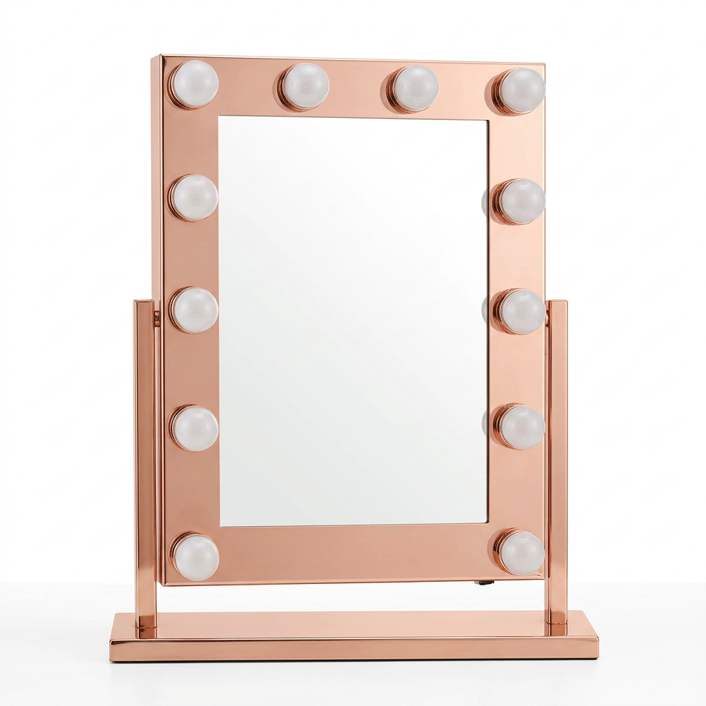 LED Makeup Mirror pure white background product photo