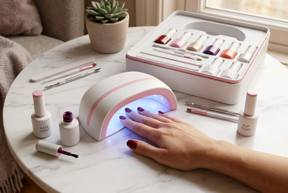 UV lamp curing gel nails lifestyle shot